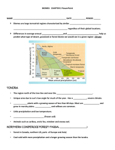 BIOMES CHAPTER 2 PowerPoint guided rdg