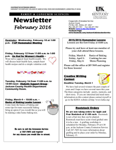 Family & Consumer Science Newsletters