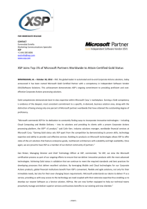 XSP Joins Top 1% of Microsoft Partners Worldwide to Attain