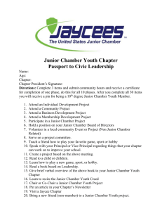 Junior Chamber Youth Chapter Passport to Civic Leadership