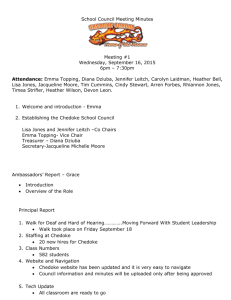 Chedoke School Council Meeting Minutes September 2015