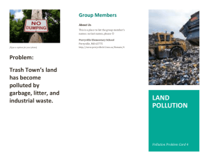 Land Pollution Brochure Template