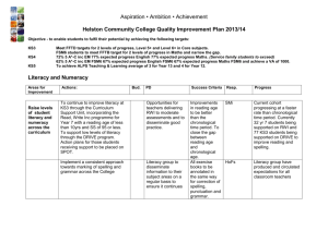 Literacy and Numeracy - Helston Community College