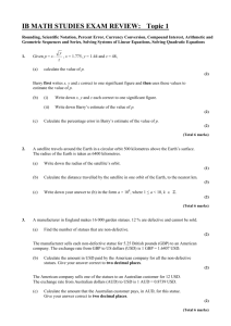 Questions - IB Math Studies (Class of 2014)
