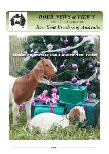 boer news & views - Boer Goat Breeders` Association of Australia