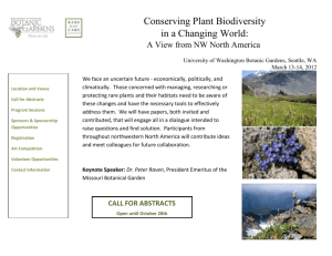 Conserving Plant Bio.. - University of Washington