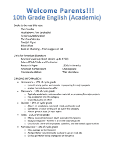 English 10 Academic (American Literature)
