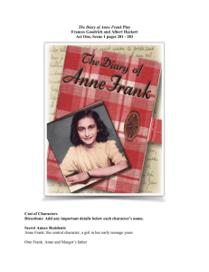 Act One, Scene 1 The Diary of Anne Frank including TDQ