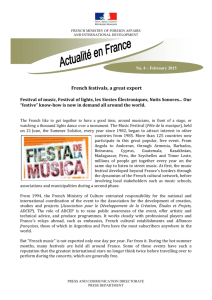 French festivals, a great export Festival of music, Festival of lights