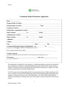 Form 3 CME Application - Clinical University