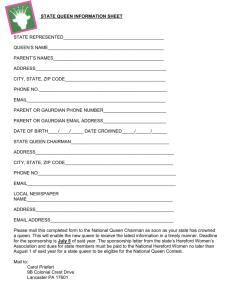 State Hereford Queen Information Form