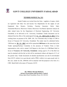 Tender-211 - Government College University Faisalabad