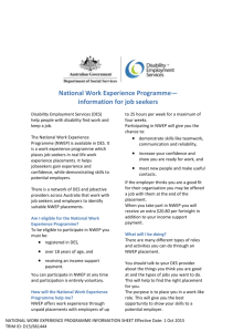 National Work Experience Programme— information for job seekers