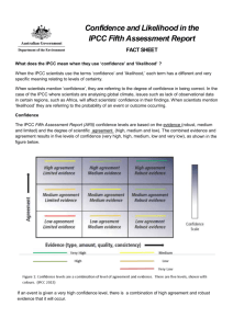 Confidence and Likelihood in the IPCC Fifth Assessment Report