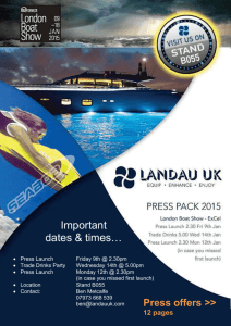London Boat Show Landau Press Pack 2015