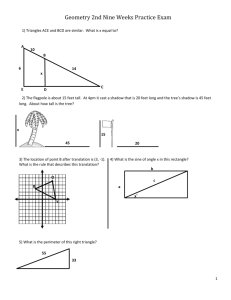 Geometry 2nd Nine Weeks Practice Exam