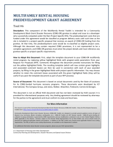 Pre-development Grant Agreement