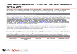Year 6 Mathematics standard elaborations