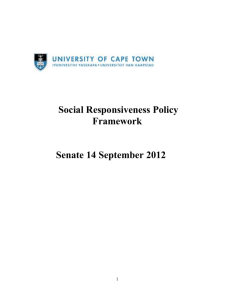 UCT Social Responsivenss Policy Framework