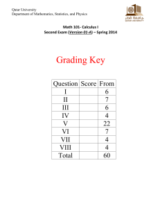 Exam (2) Grading Key
