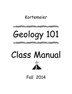 Geol 101 1001 - Western Nevada College