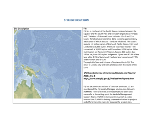 Site Summary of Fiji*s Marine Biodiversity Ecosystems.