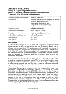 MSc Software Engineering