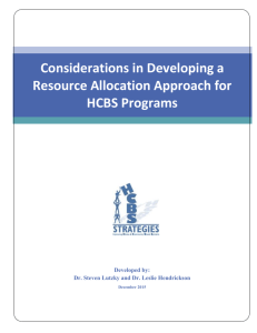 Resource Allocation Development Considerations