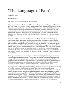 Richard Selzer_The Language of Pain