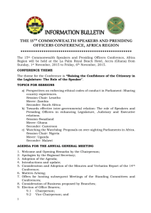 Information Bulletin - Parliament of Ghana