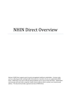 NHIN Direct Overview
