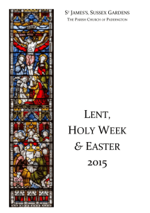 the Lent & Holy Week Booklet 2015