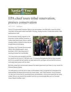 EPA chief tours tribal reservation, praises conservation