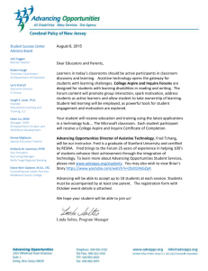 Letter to CAIP Parents and Educators 080515 board on left