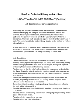 Middle school library assistant job description