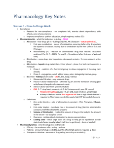 Pharmacology key notes