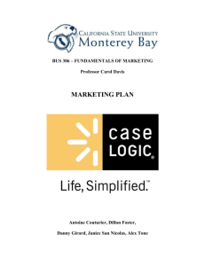 Marketing Plan * Case Logic - Don`t build links, build relationships!