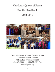 Family Handbook - Our Lady Queen of Peace
