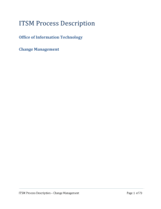 ITSM Process Description - Change Management