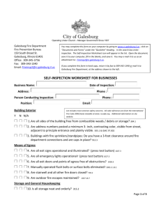 Fire Safety Self Inspection Worksheet for