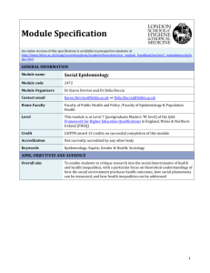 2472 Social Epidemiology Module Specification