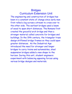 Bridges Curriculum Extension Unit The engineering and