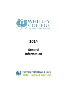 Information - Whitley College