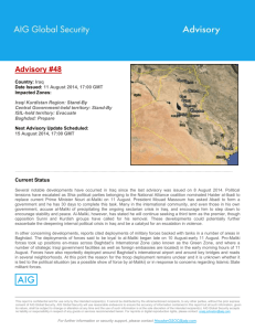 Advisory - Iraq - 11 August 2014