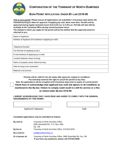 Burn Permit Application Form
