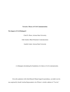 Toward a Theory of Civil Communication: The Impact of Civil