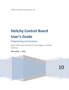 Helicity Control Board User`s Guide
