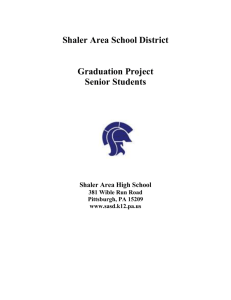Note to Students - Shaler Area School District