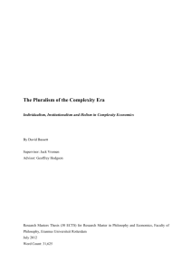 Complexity Economics and Methodological Individualism