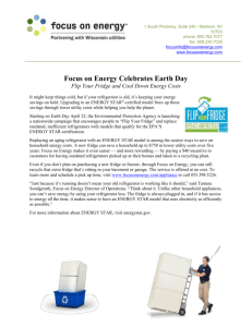 Focus on Energy Celebrates Earth Day Flip Your Fridge and Cool